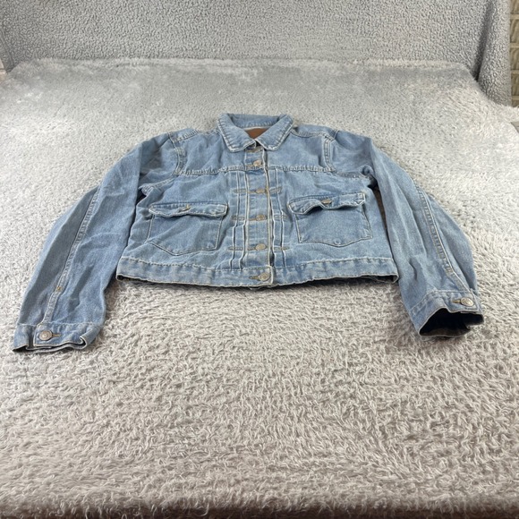 BBJ Los Angeles Jackets & Blazers - BBJ Los Angeles Light Wash Denim Jacket Women's Size S Cropped Trucker Style